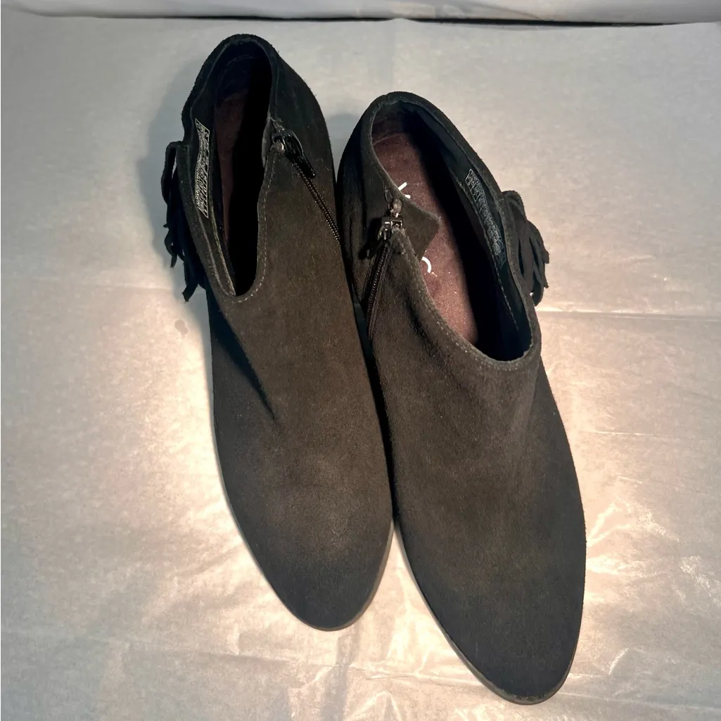 Vionic Womens Upright Faros Fringe Boots BLACK W9 - Image 5