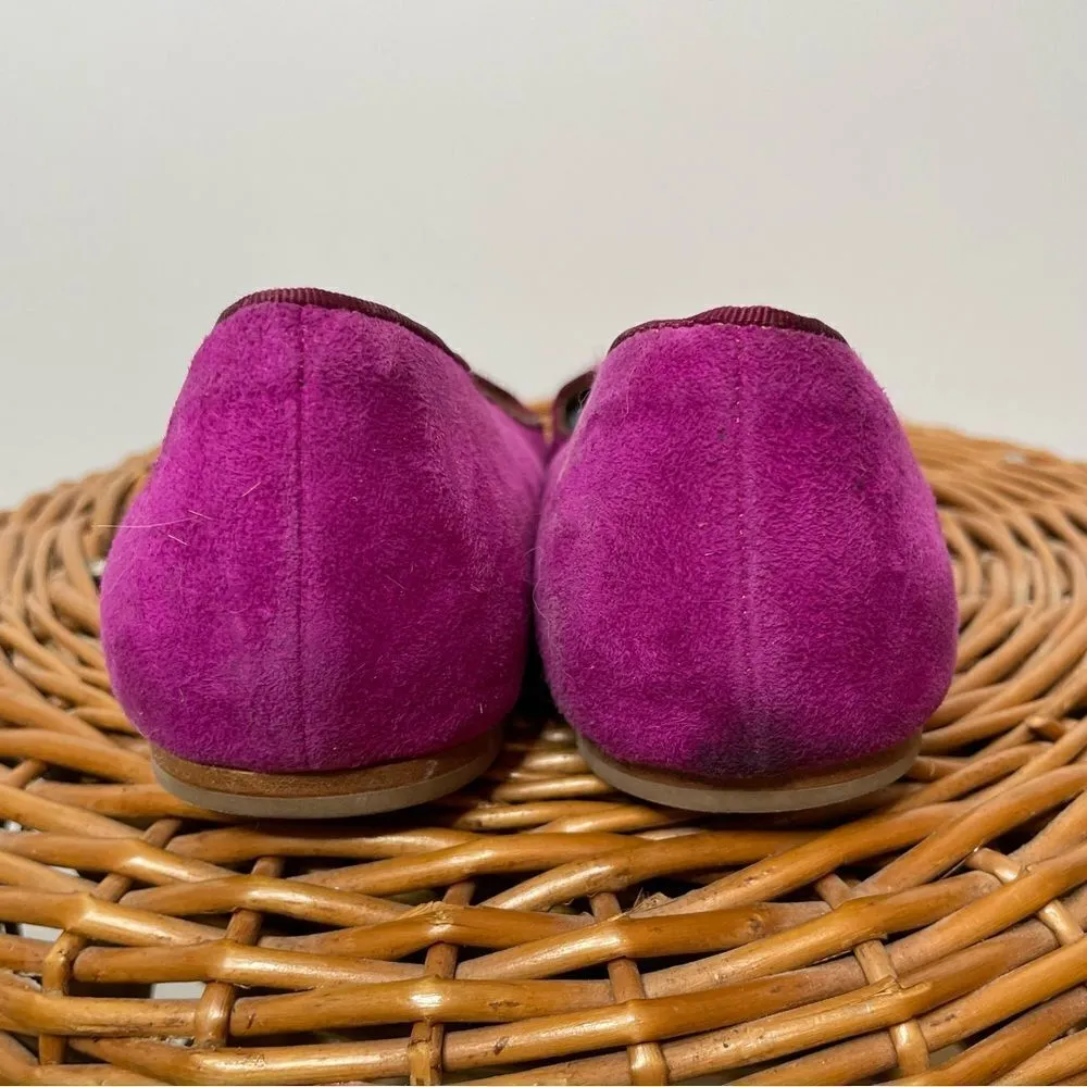 Joie Day Dreaming Suede‎ Flat Loafers Berry RARE Point Toe Slip On 37.5 37 1/2 - Image 5