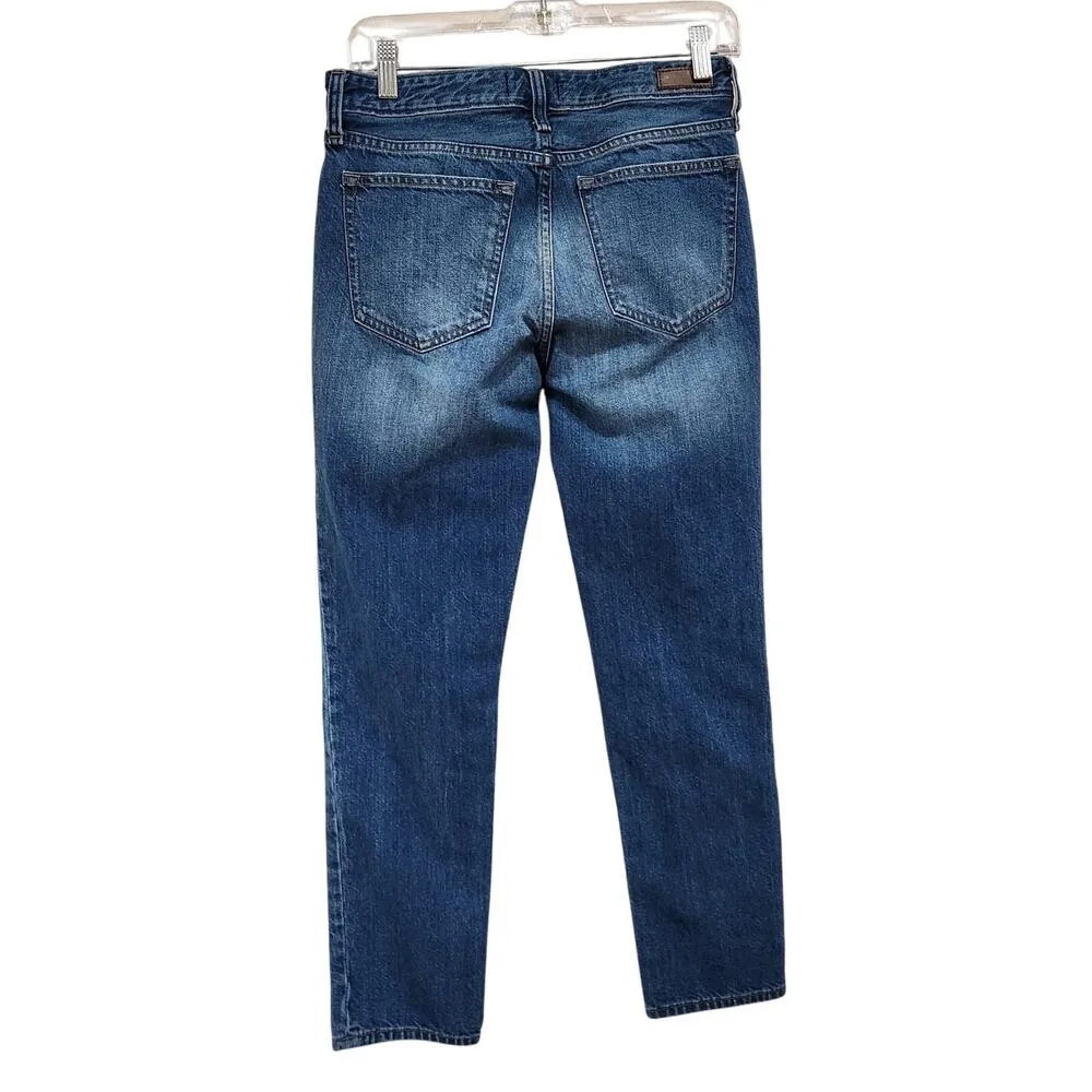 Abercrombie & Fitch Ames Slim Boyfriend Jeans Mid Rise Distressed Blue Size 25 - Image 2