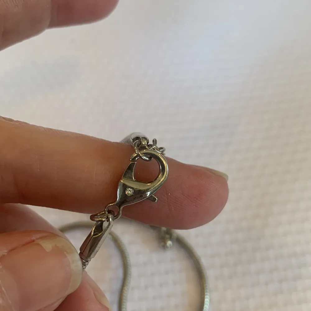 Long Silver Tone Statement Necklace with Sparkle and Chain Tassel - Image 4