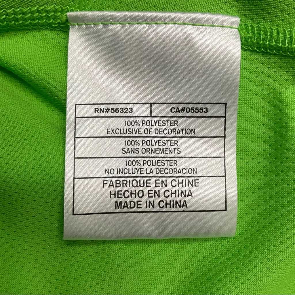 Nike Women’s Performance V-neck Lime Green Athletic Shirt Size Medium - Image 5