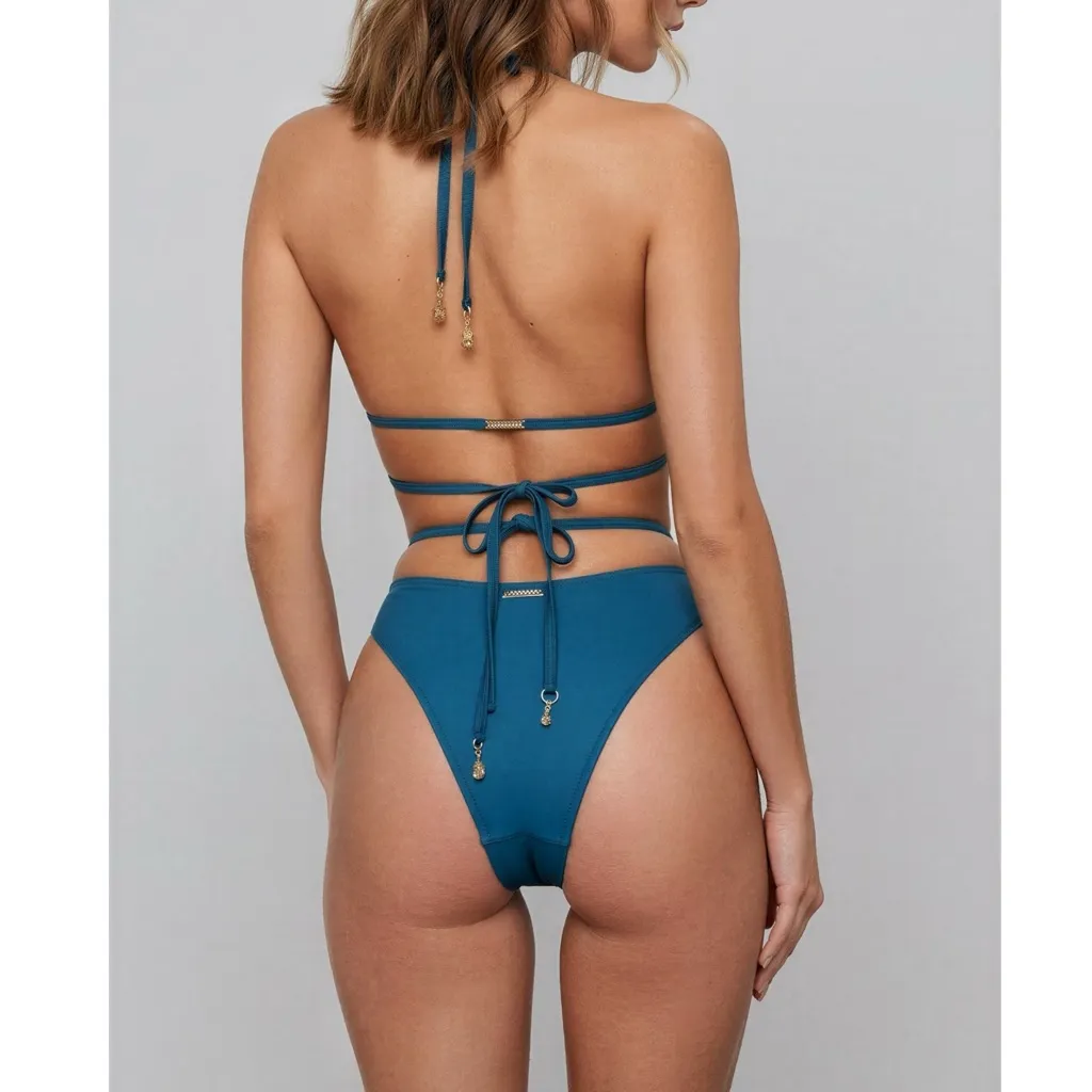 ADORA SWIM Valentina Top & Ivy Bottom, Teal, Medium Blue - Image 5