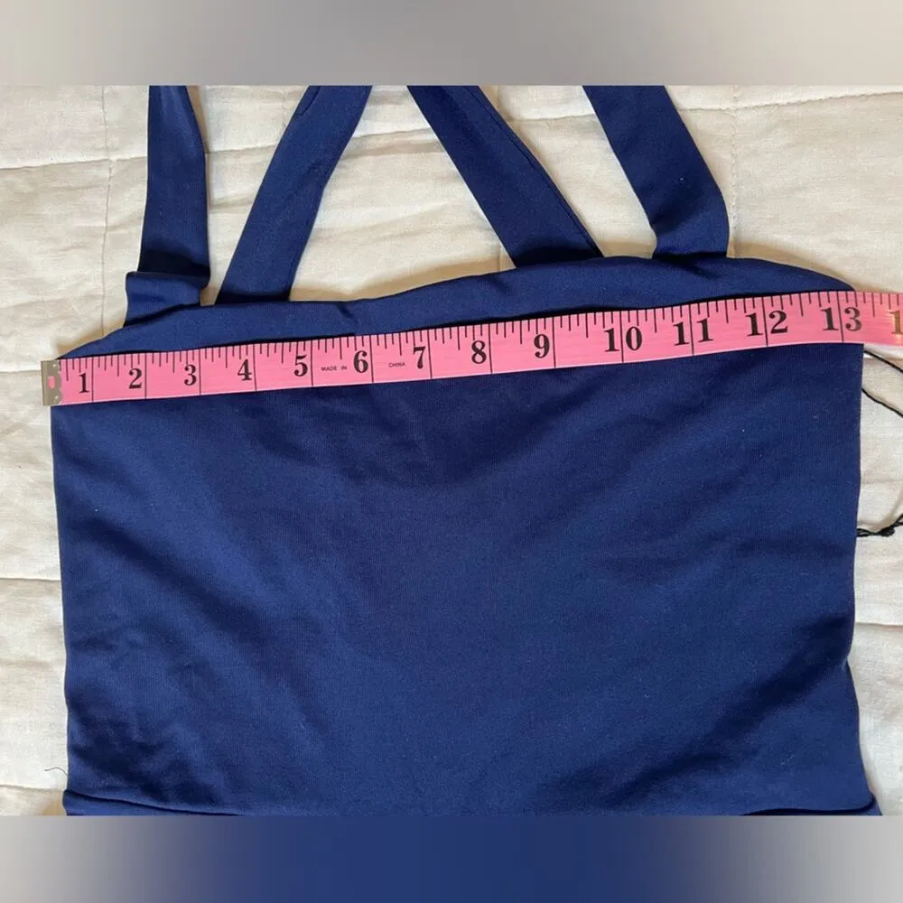 NWT Revolve X Susana Monaco Navy Blue Cross Back Swing Mini Dress Preppy- Small - Image 6