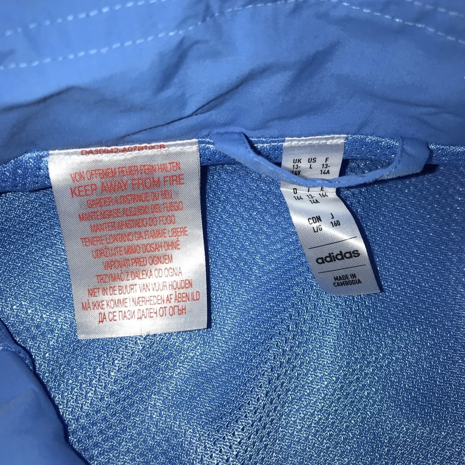 Arsenal Futbol Club Womens Large Blue Adidas FullZip Track Jacket - Image 6