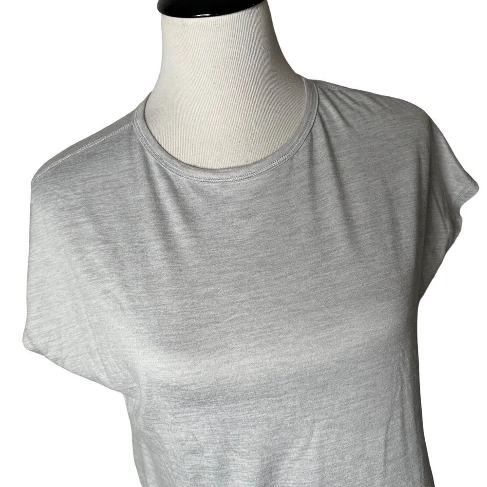 Yogalicious Open Back Workout Tank Top Women S Gray Athletic Cut‎ Out Gym Tee - Image 7