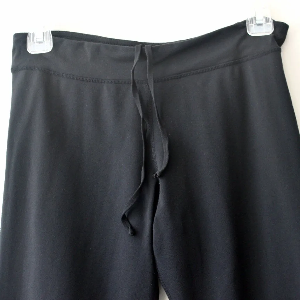 Lululemon Black Capri Adjustable Waist Wide Leg Tights Leggings Small Pocket 2 - Image 2