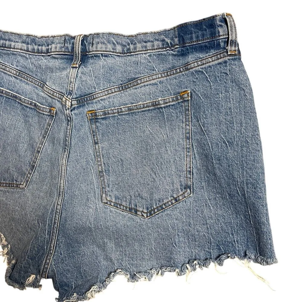 Abercrombie & Fitch Plus Curve Love The Mom Short High Rise Denim Shorts Size 20 - Image 10