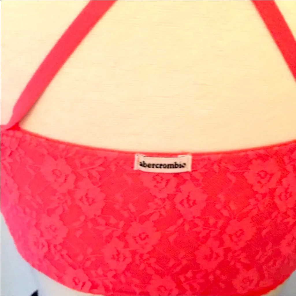 Abercrombie Lace Noen Orange Strappy Bralette - Image 4