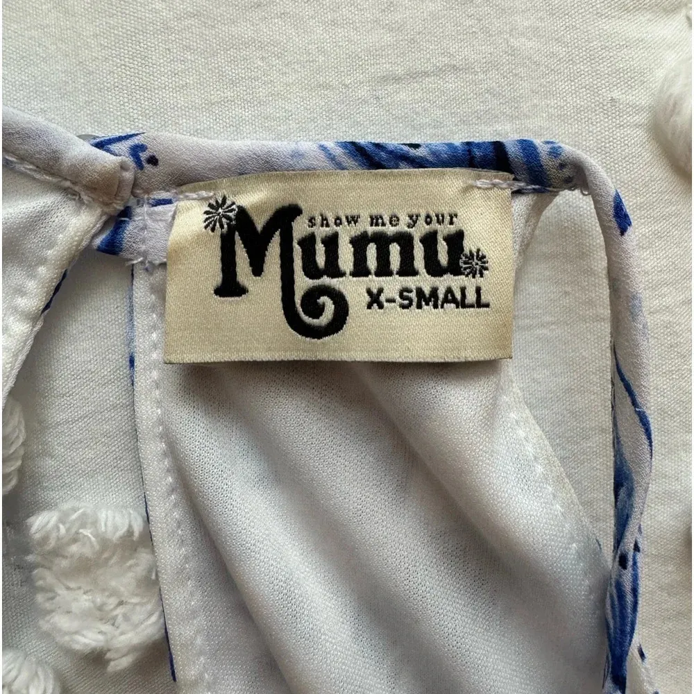 Show Me Your Mumu Gomez Mini Dress Blue Paisley Size XS - Image 11