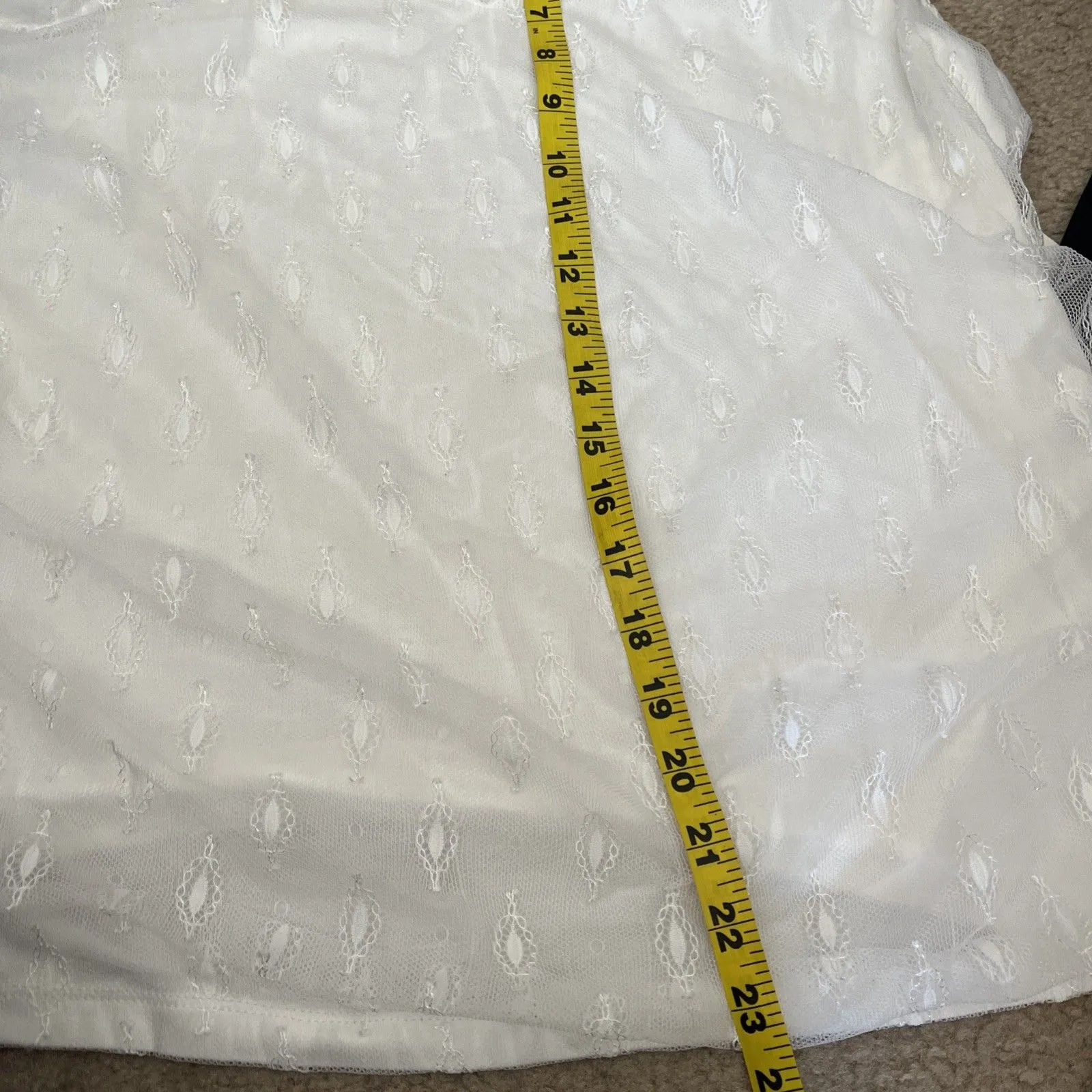 London Rose White Romantic Lace Top 3X Grunge Bohemian Peasant Festival New - Image 7