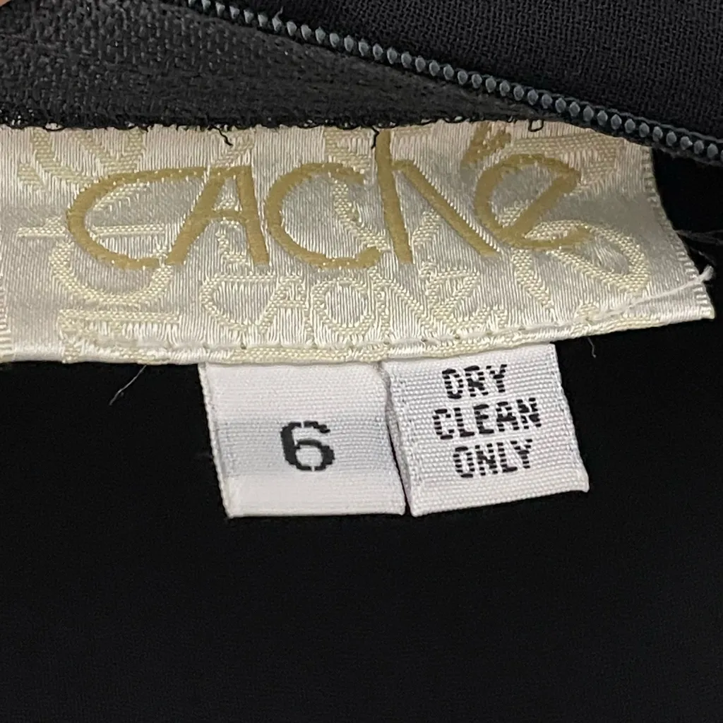 Cache  Chiffon Floral Black Wide-Leg Pants (Black) - 6 - Image 8