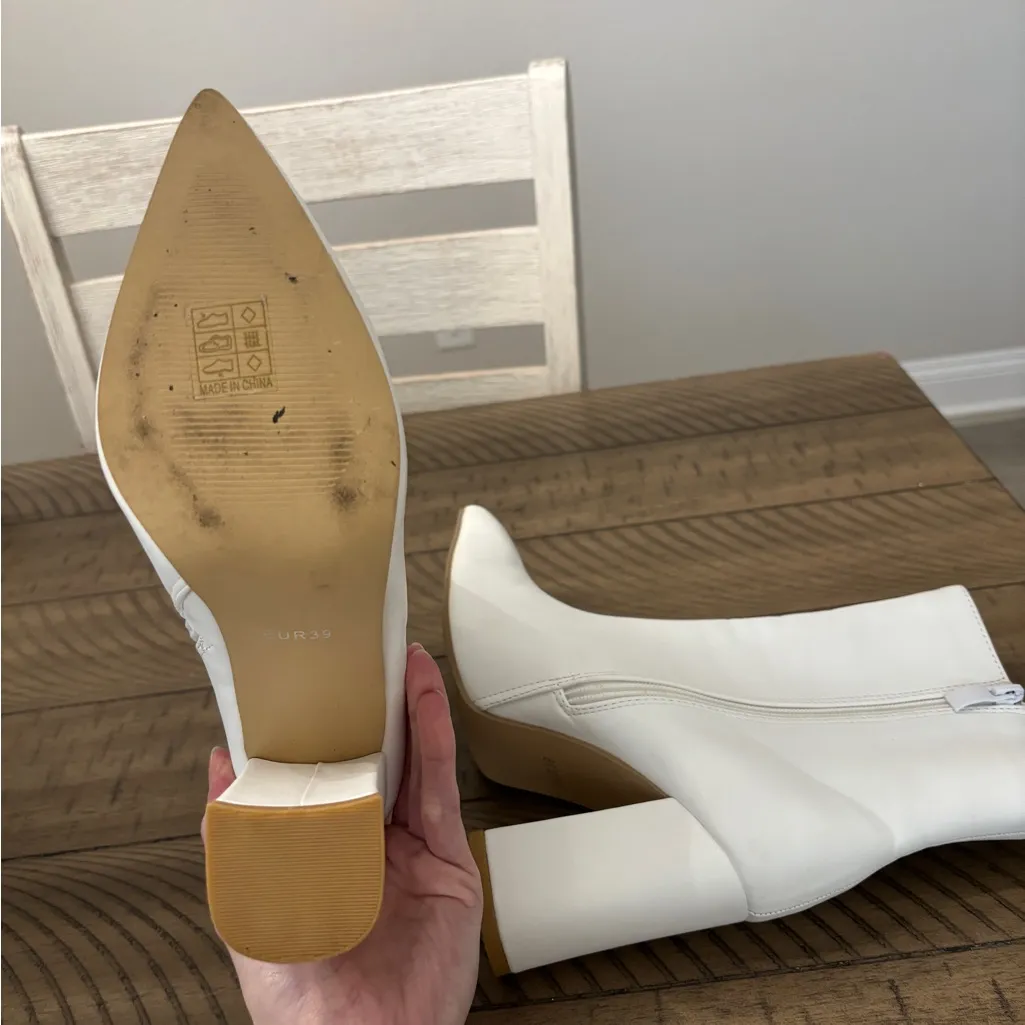 SHEIN White Heeled Ankle Boots - Image 6