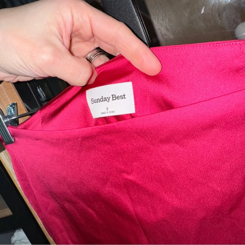 Aritzia Sunday Best satin mini skirt micro a - Image 3