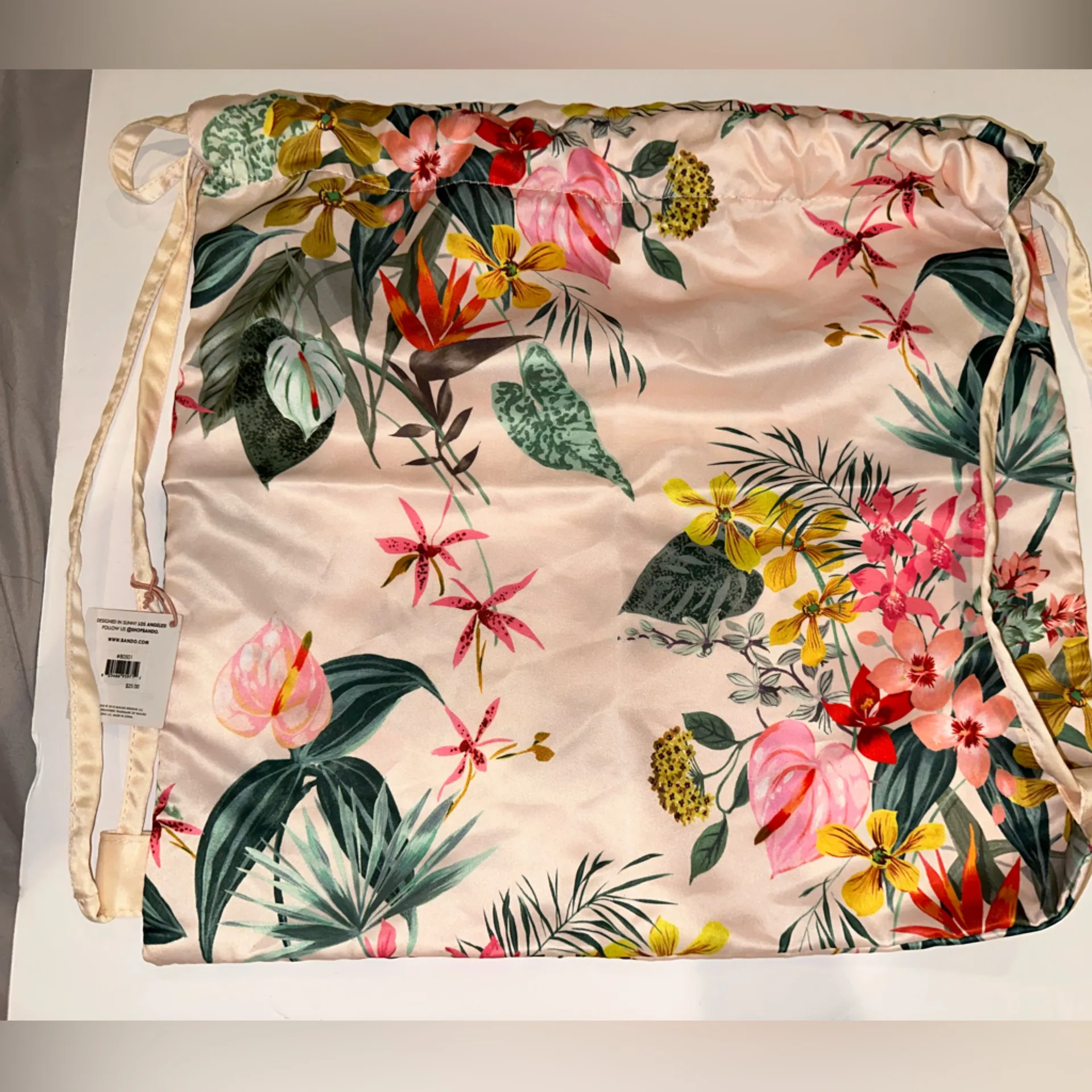 Floral Drawstring Backpack - Image 4