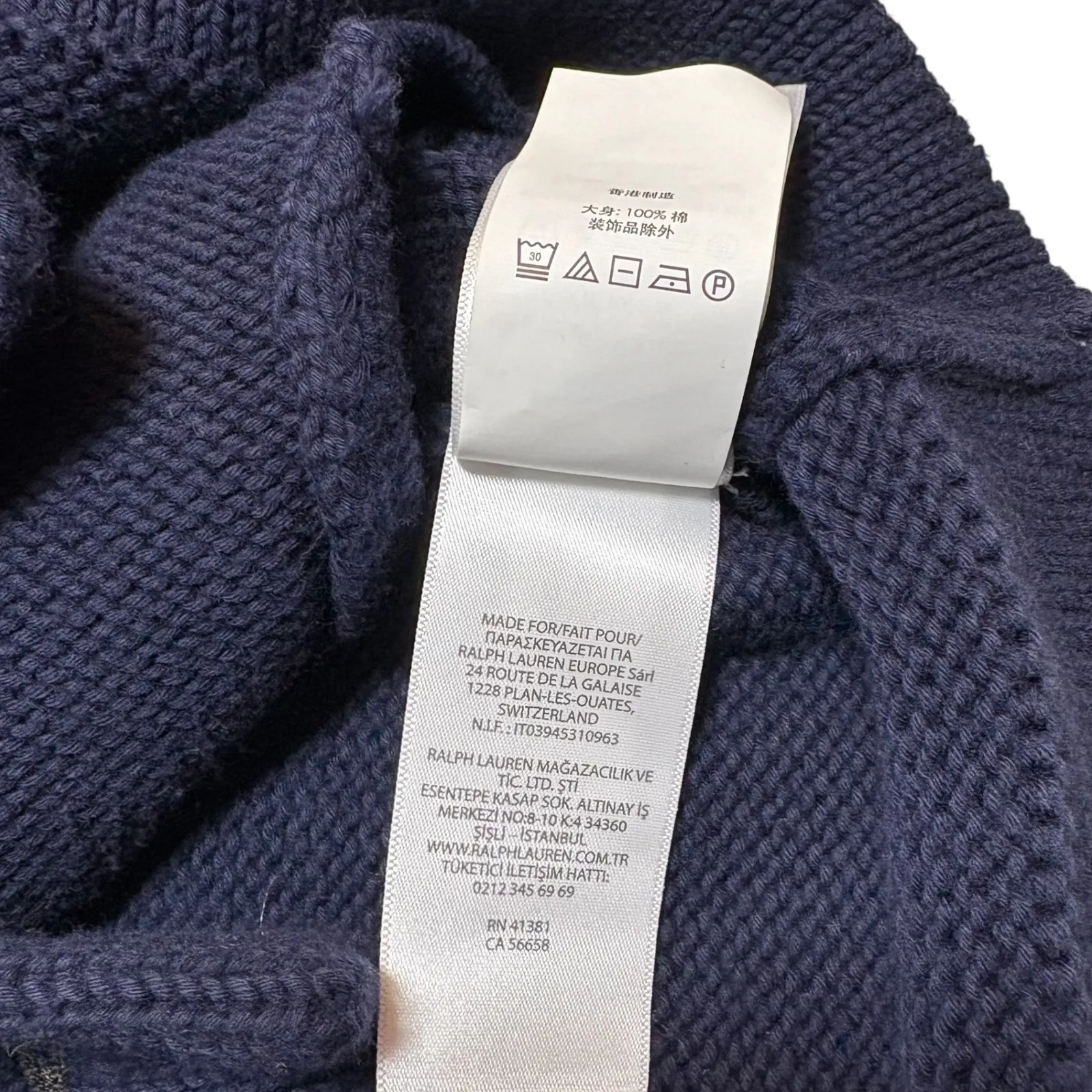 Polo Ralph Lauren VINTAGE 1991 Cross Flags Shawl Cotton Cardigan Women L - Image 8