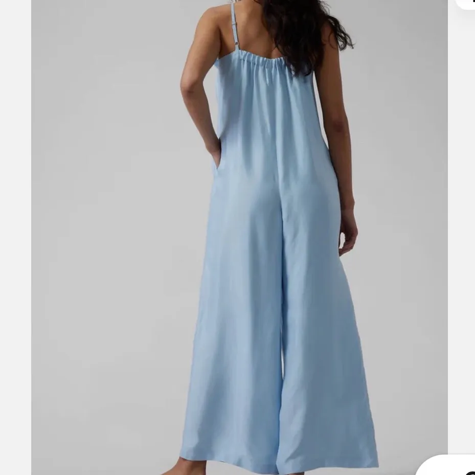 ATHLETA Calm Cool Women’s Jumpsuit LIGHTWEIGHT BLUE SUMMER Soft Medium - Image 4