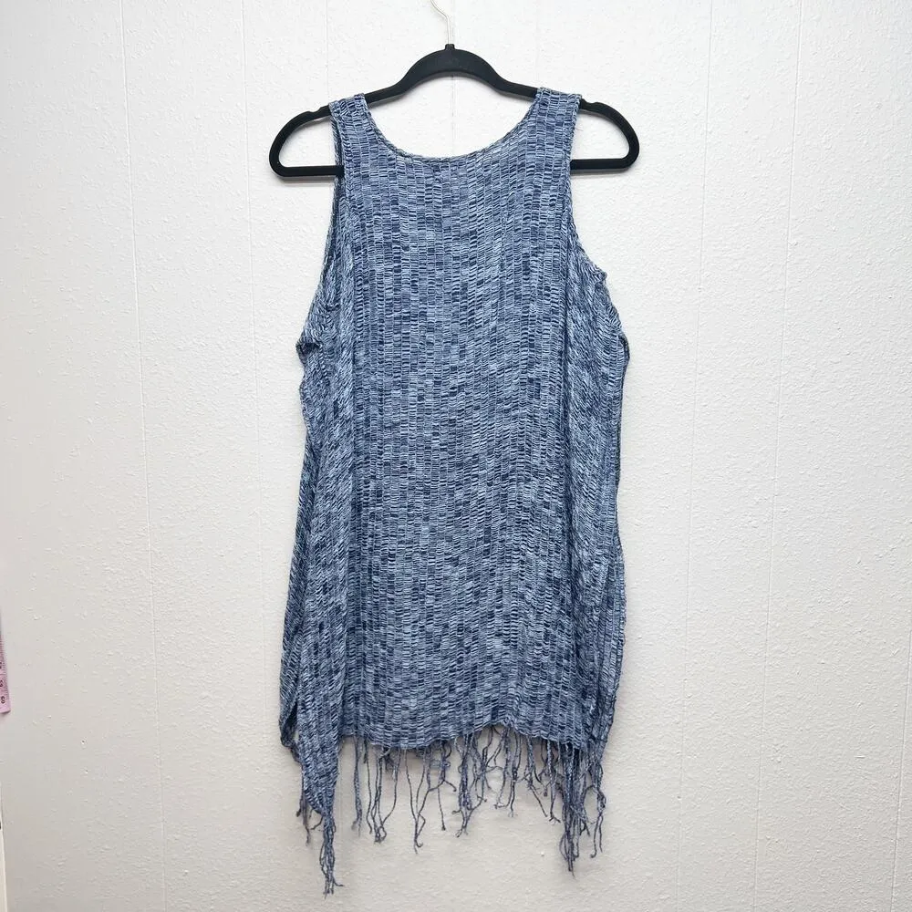 BCBGGeneration Fringe Western Festival Cowgirl Knit Boho Tunic Womens Medium - Image 6