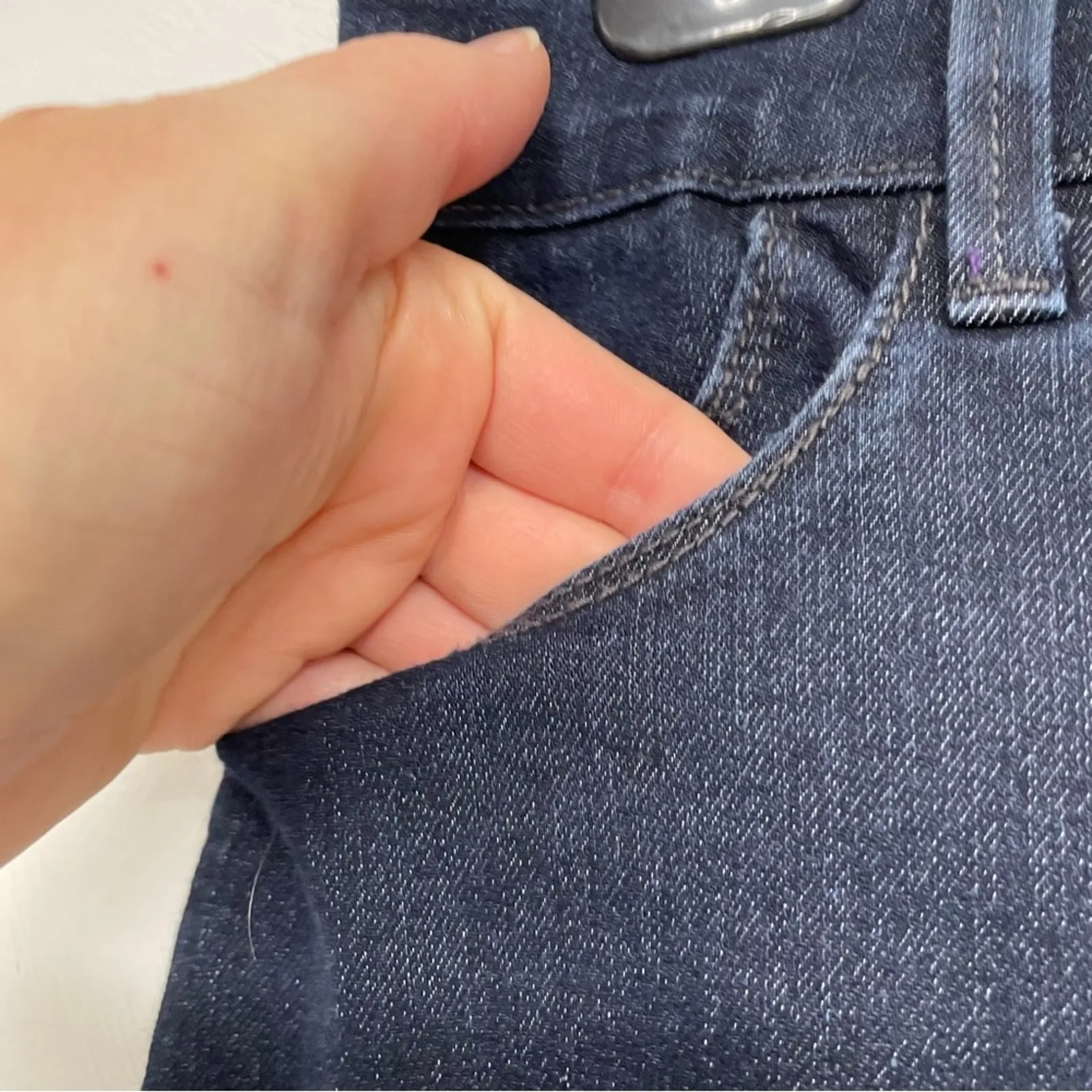 NYDJ Dark Wash High Rise Skinny Jeans Ankle Fit Womens 2 Blue Denim Stretch - Image 3