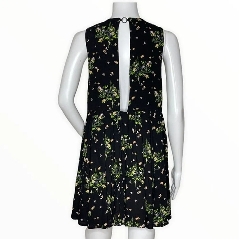 Free People Dress Womens XS Black Floral Lovely Day Printed Tunic Flower Boho - Image 3