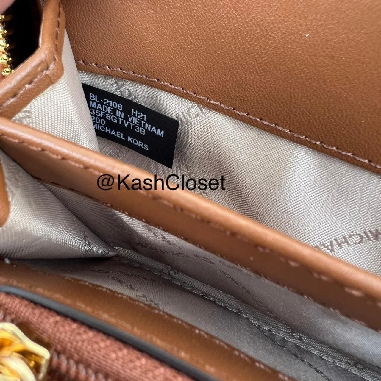 Michael Kors Brown Travel Continental Wristlet Large Wallet - Image 7