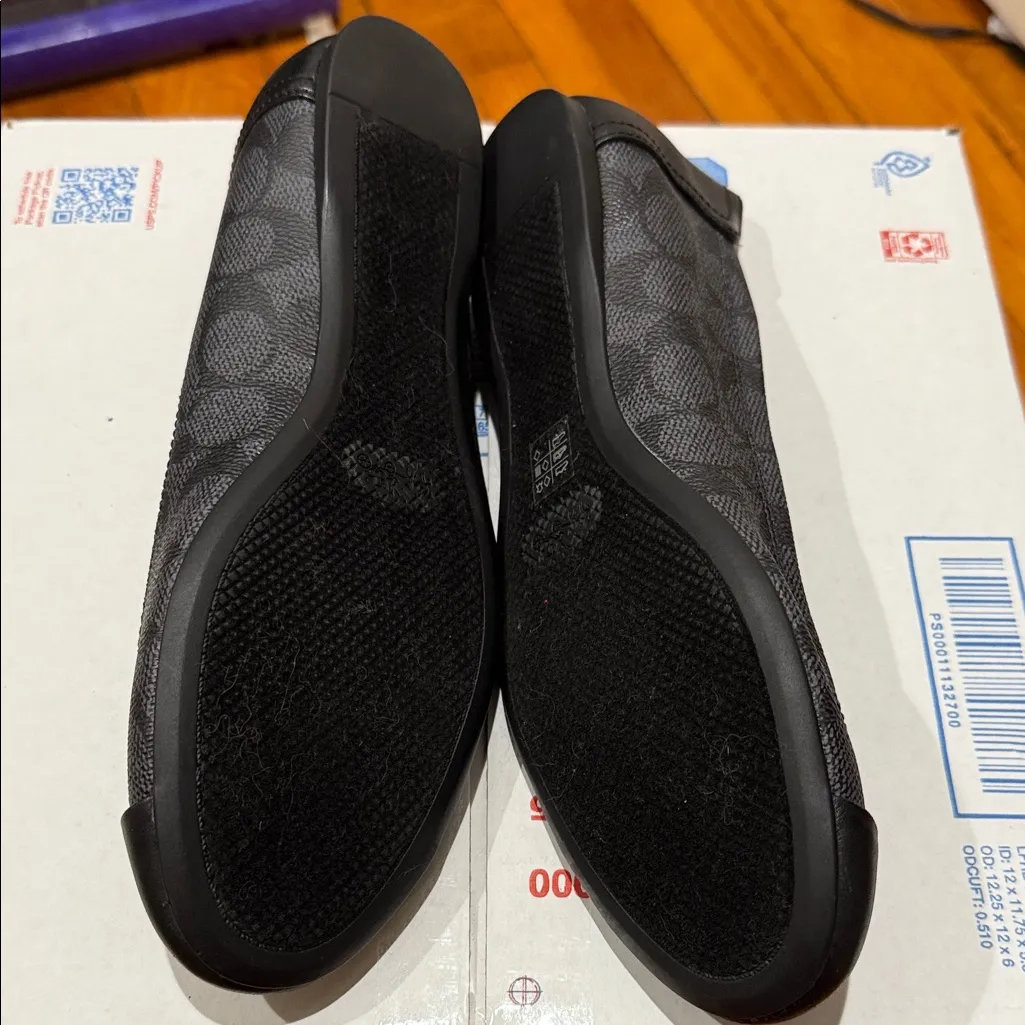 Coach Black and Red Women's Flats - Image 4
