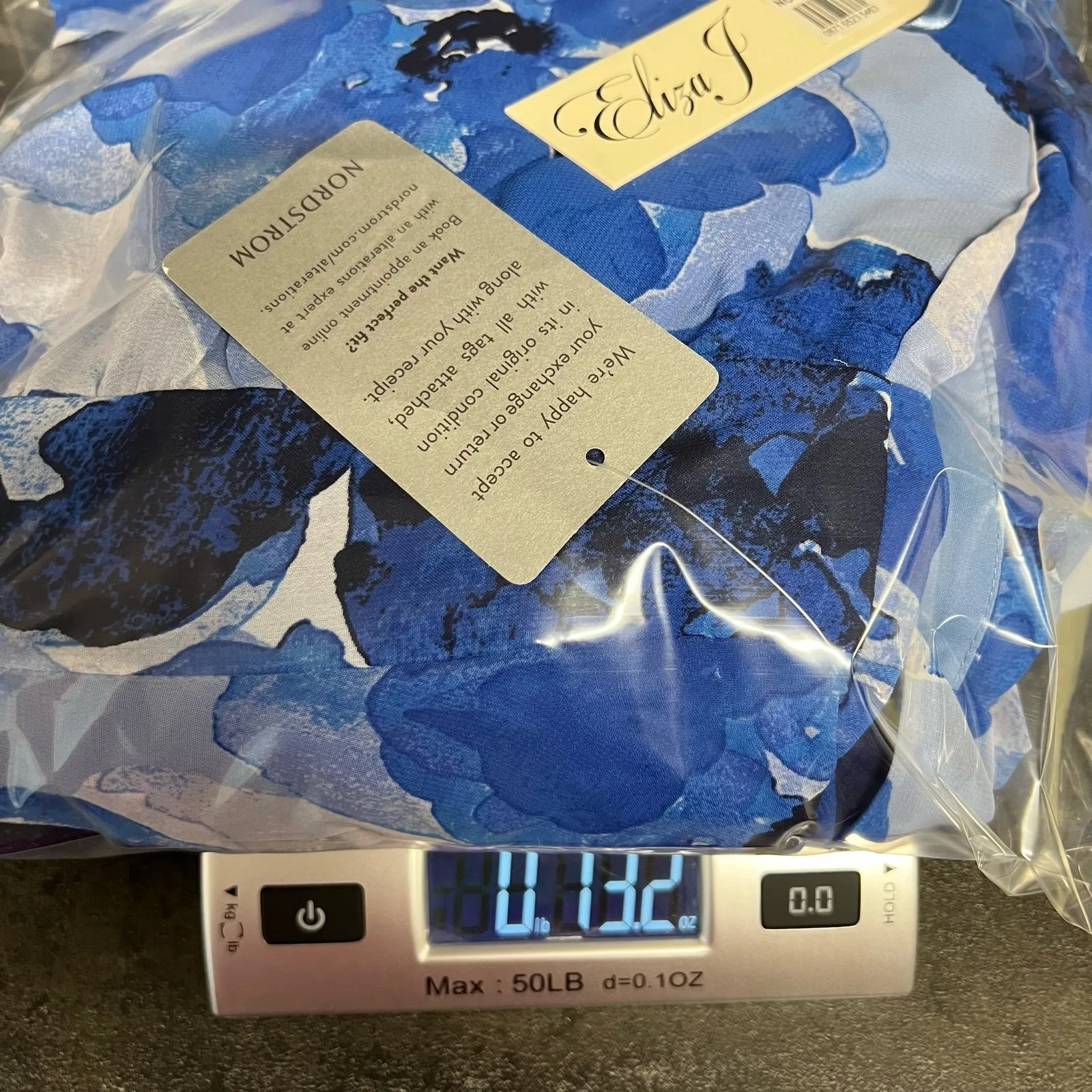 Eliza J Halter Neck Chiffon Maxi A Line Dress Gown Blue Floral Lined Size 10 NWT - Image 7