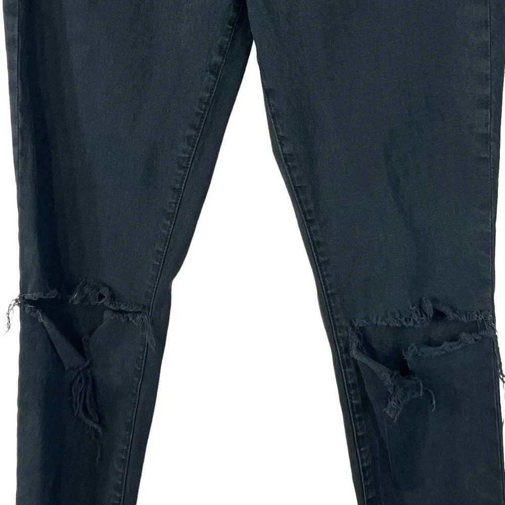 BDG SZ 27W 29L High-Rise Twig Ankle Jeans Stretch Pockets Distressed Black Wash - Image 3