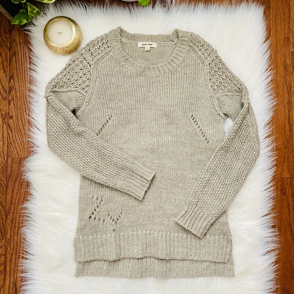 Pink Rose Desert Taupe Sweater - Image 2