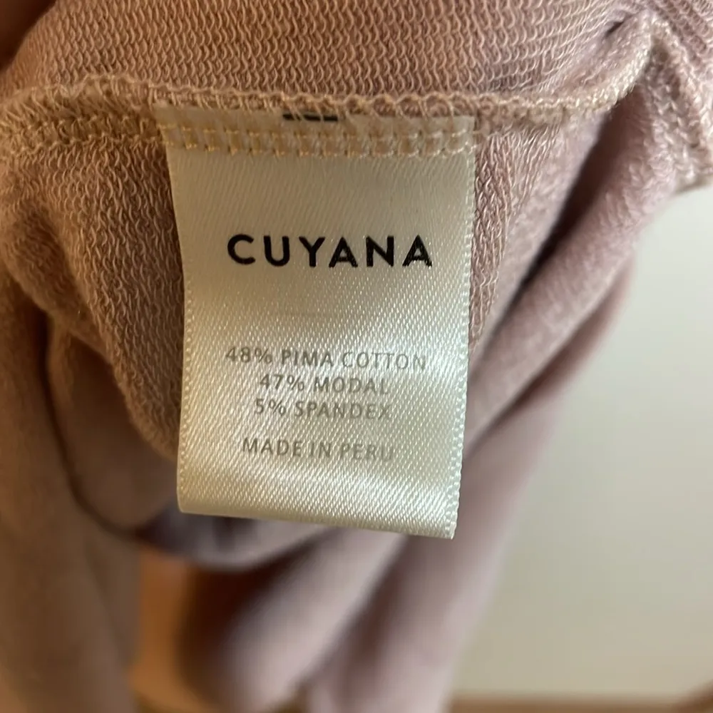 Cuyana Blush Pink French Terry Long Sleeve Midi Sweatshirt Dress Size Medium - Image 10