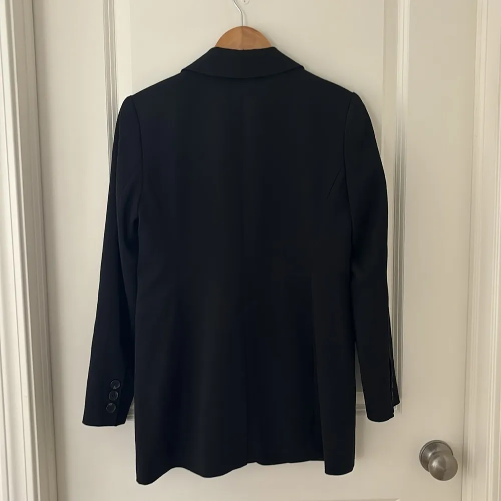 Vince Camuto Blazer Women's 6 Black Notch Lapel Office Sophisticated Modern - Image 9