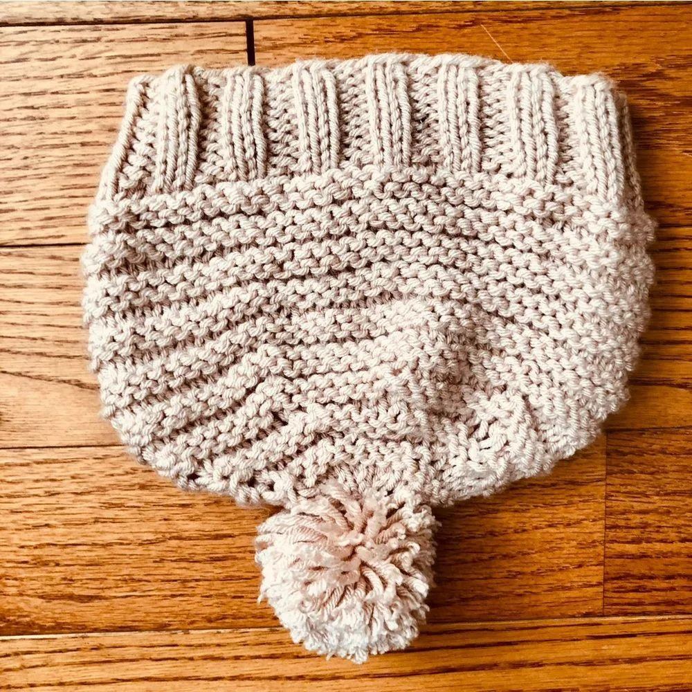 Crochet handmade Infinity Scarf Hat Pom Pom Blush Pink Set Women’s One Size NWOT - Image 3