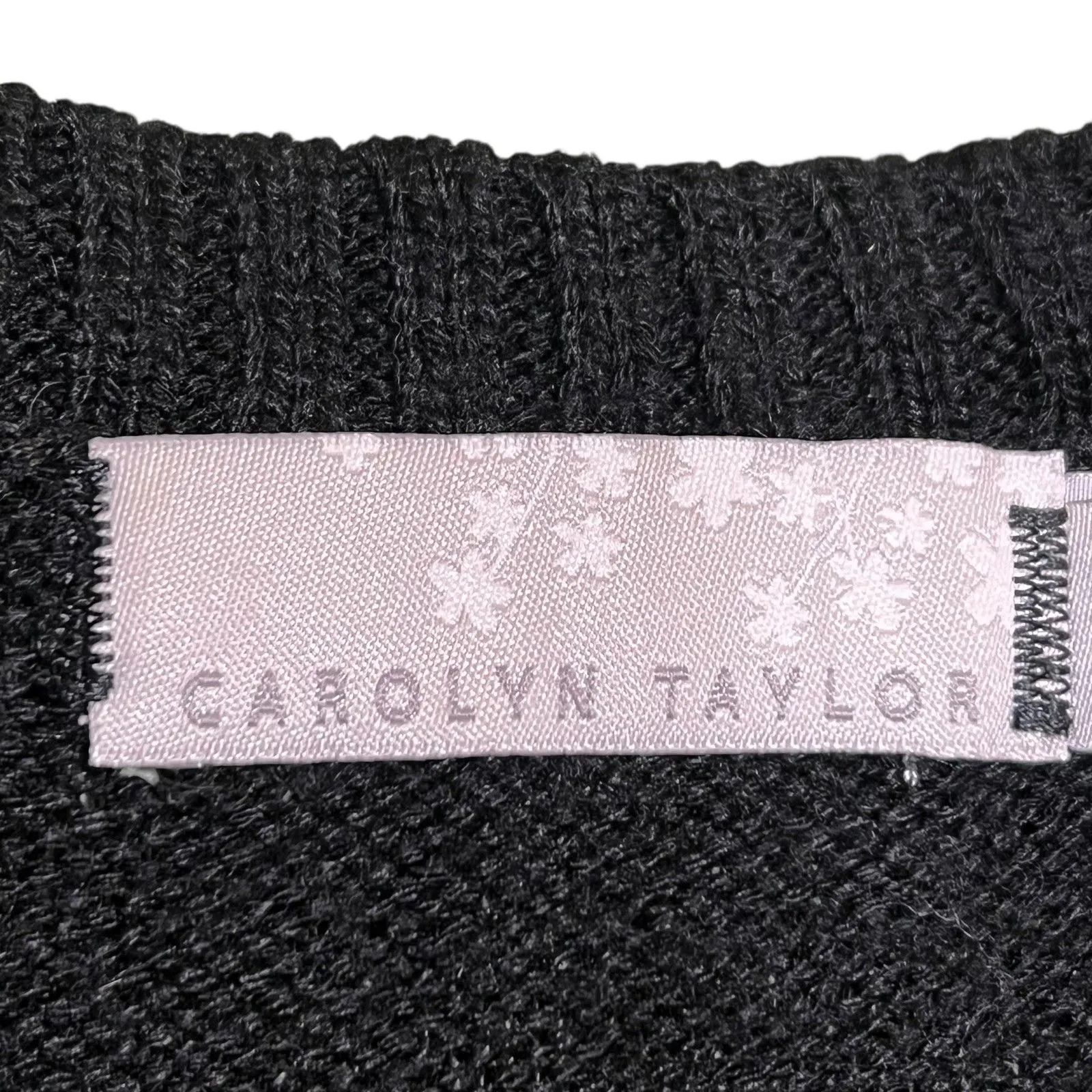 Carolyn Taylor Sweater Womens Medium Black Christmas Tree Ugly Holiday Crewneck - Image 4