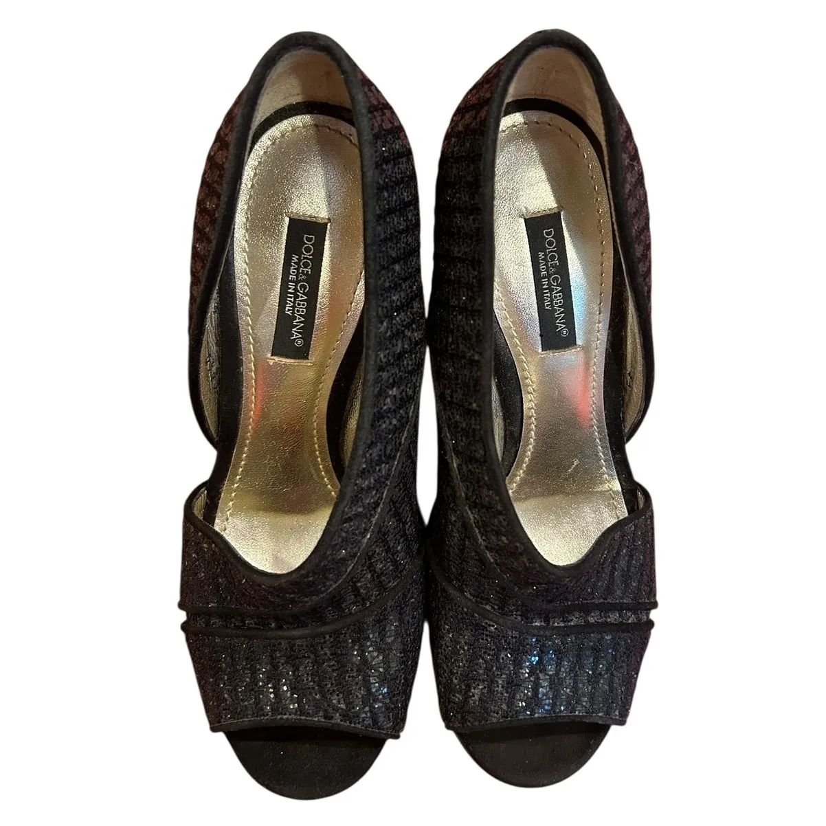 DOLCE & GABBANA Women's Stiletto Heels Size EU 35, US 5 Black D'orsay Pumps - Image 3