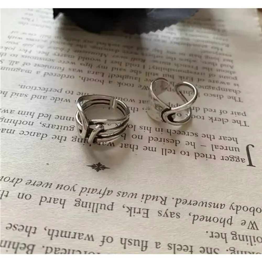 Hammered Chunky‎ Ring (Adjustable) 925 Sterling Silver - Image 6