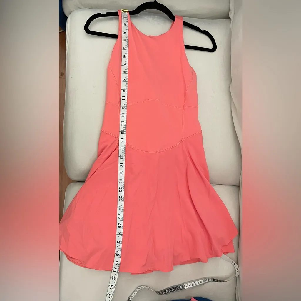 Lululemon Court Crush Dress Raspberry Cream Shorts underneath No Pads Size 8 - Image 7