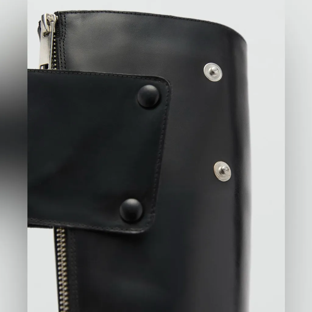 Mango New‎ Zipper leather boots - Image 8