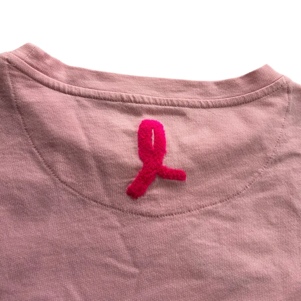 Lilly Pulitzer Rami Love Breast Cancer Crew Sweatshirt size M Pink Embellished - Image 11