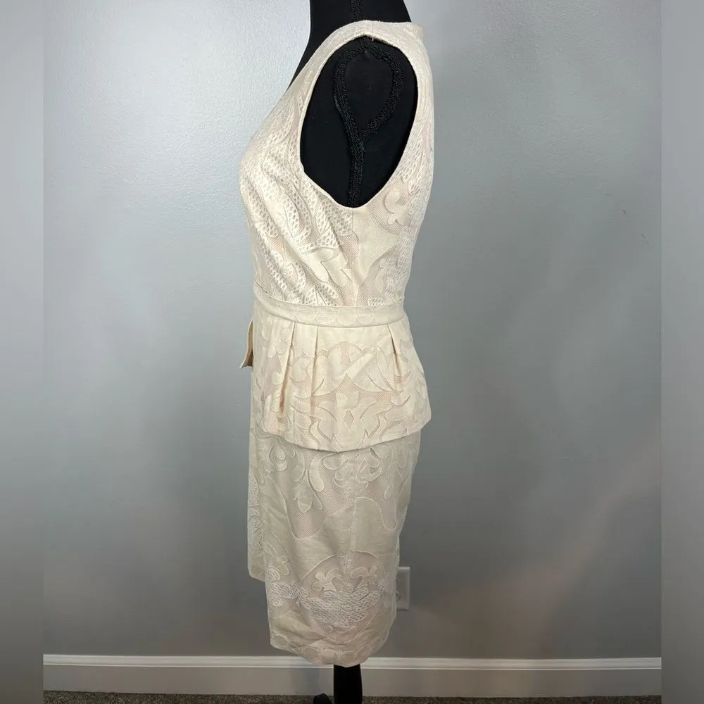 BCBGMAXAZRIA Etna Lace Peplum Sheath Dress - Image 6