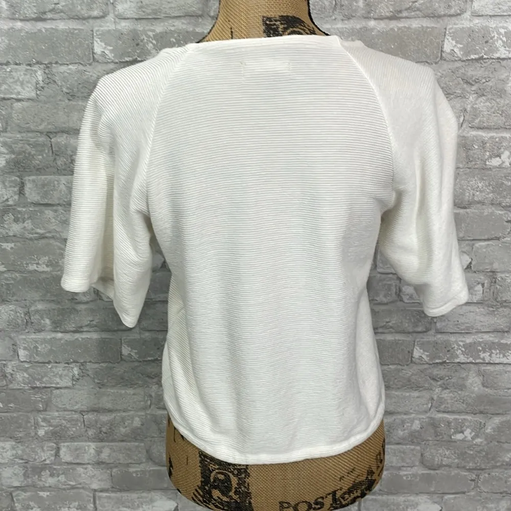 Madewell Drapey Ottoman Jacquard Wrap Top - Image 4