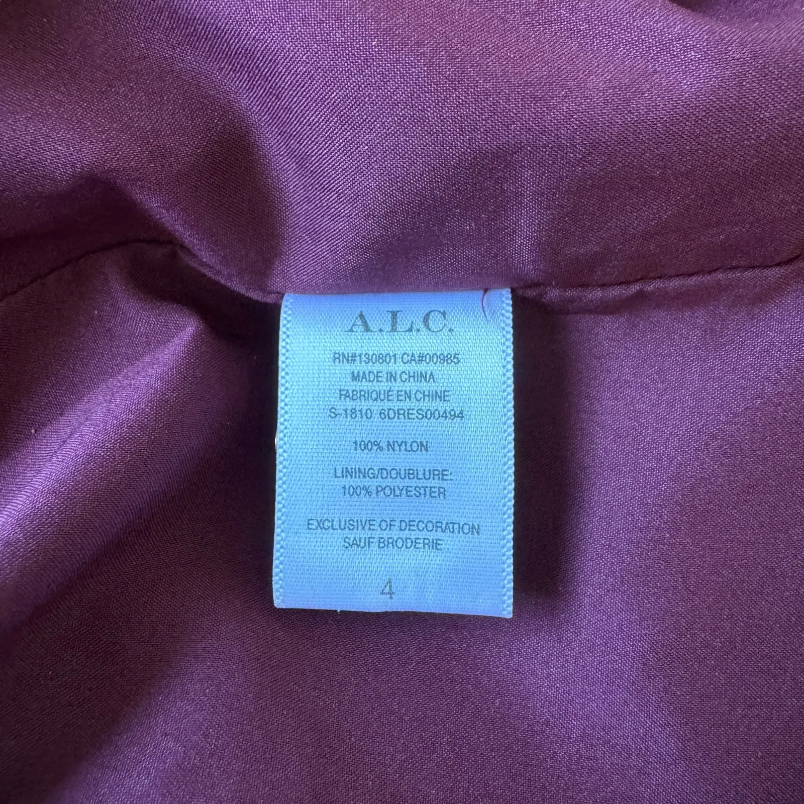 ALC Sequin Mini Dress Burgundy - Image 7