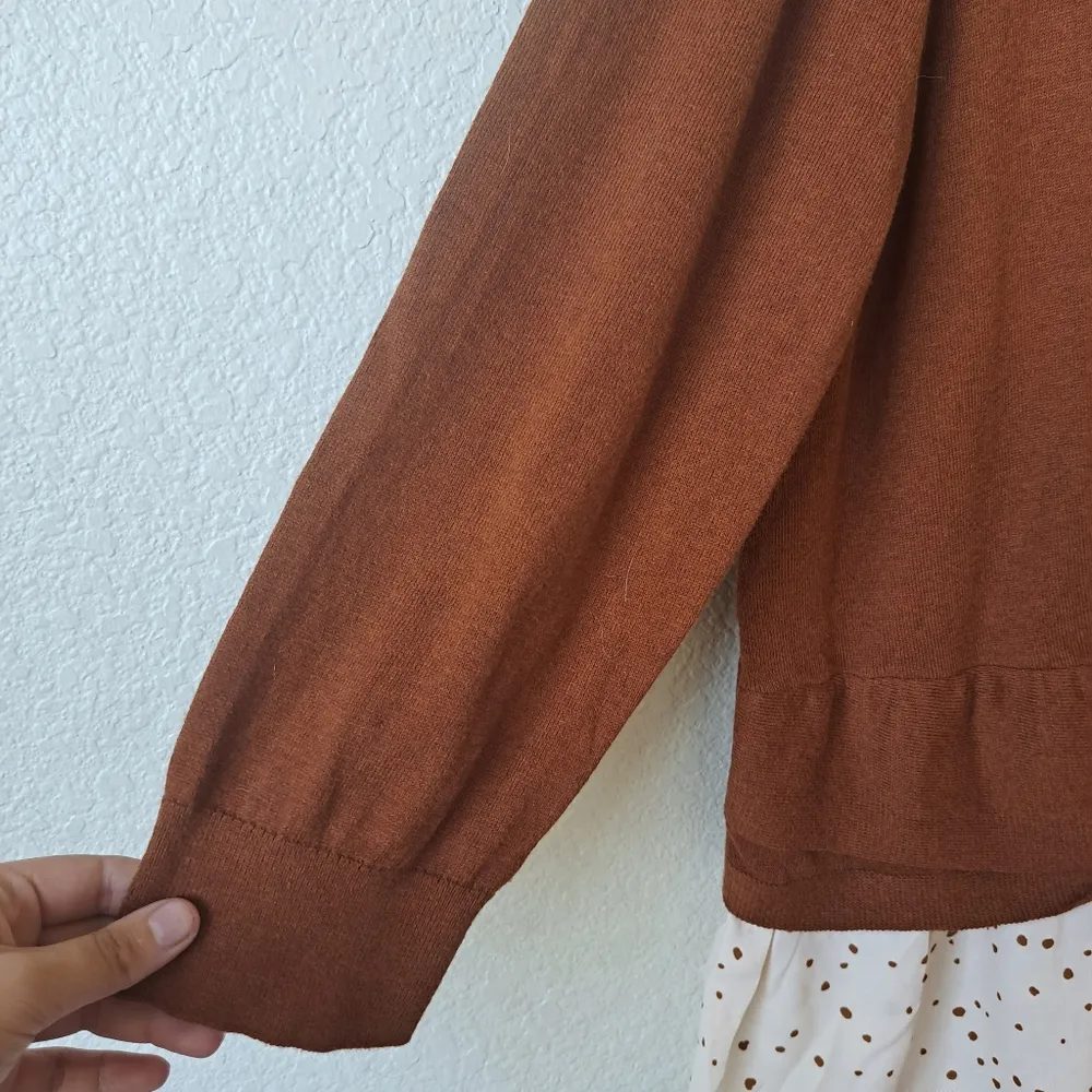 Loft Brown Layered Longsleeve Top Size XL - Image 2