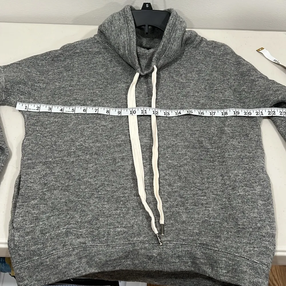 J. Crew Cowl Neck Grey Wool Blend Sweater Size XS EUC - Image 6
