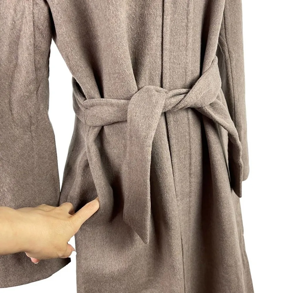 Mondi Pure New Wool Belted Longline Duster Cardigan Beige German Size 34 USA 2 - Image 11