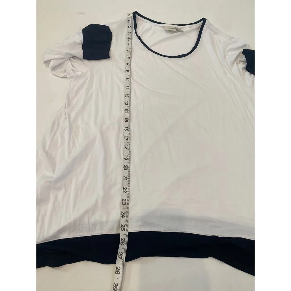 Zenergy by Chico’s Black & White Hallie Colorblock Knit Tunic EUC Sz 16 Stretch - Image 9