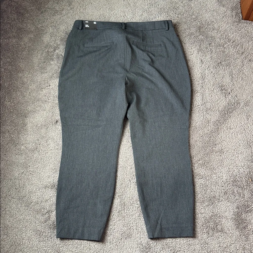 Express Editor Gray Skinny High Rise Pants SIZE 16S - Image 7