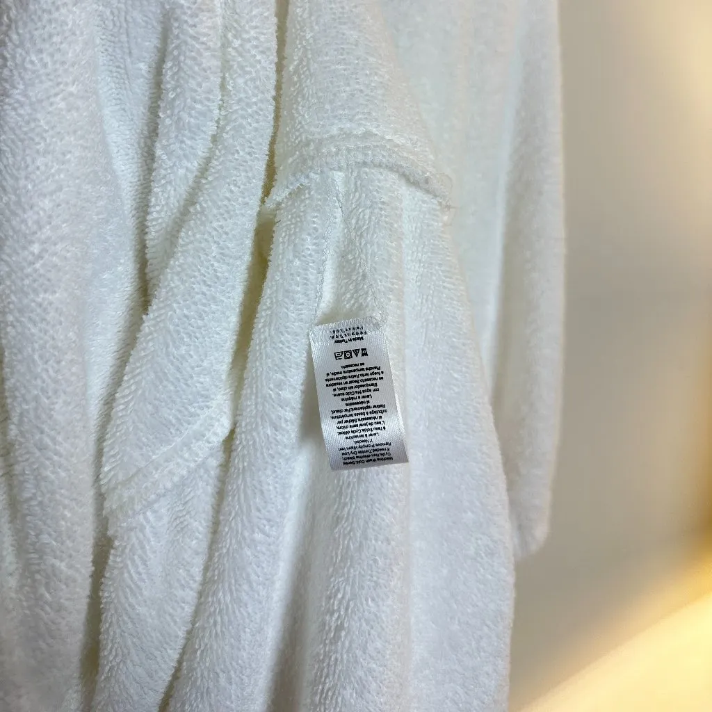 LUNYA Spa Terry Robe in Sincere White Size X - Image 7