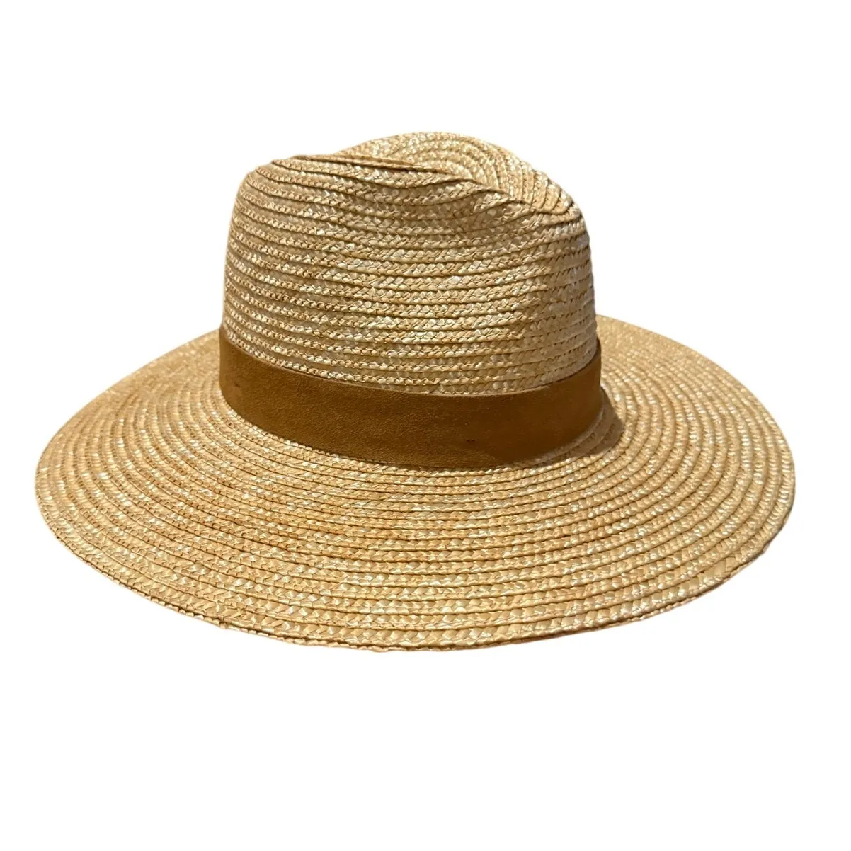 GIGI PIP Isla Straw Fedora Hat Wide Brim Boho Summer Tan - Image 2