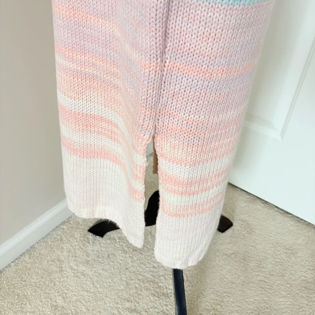 New 525 AMERICA Ombre Knit Midi-Dress Square Neck Sleeveless Size L - Image 10