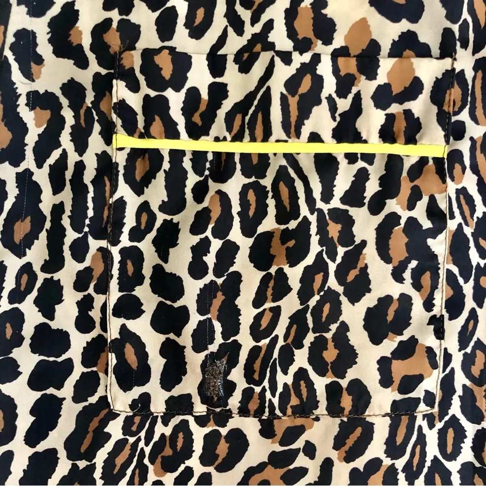 Le Superbe Beatnik Silk Cheetah Pajama Inspired Jumpsuit Cropped Animal Print 4 - Image 11
