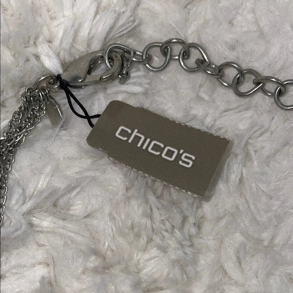 NWT $49 Chico's Silver Multi-Strand Necklace - Image 3